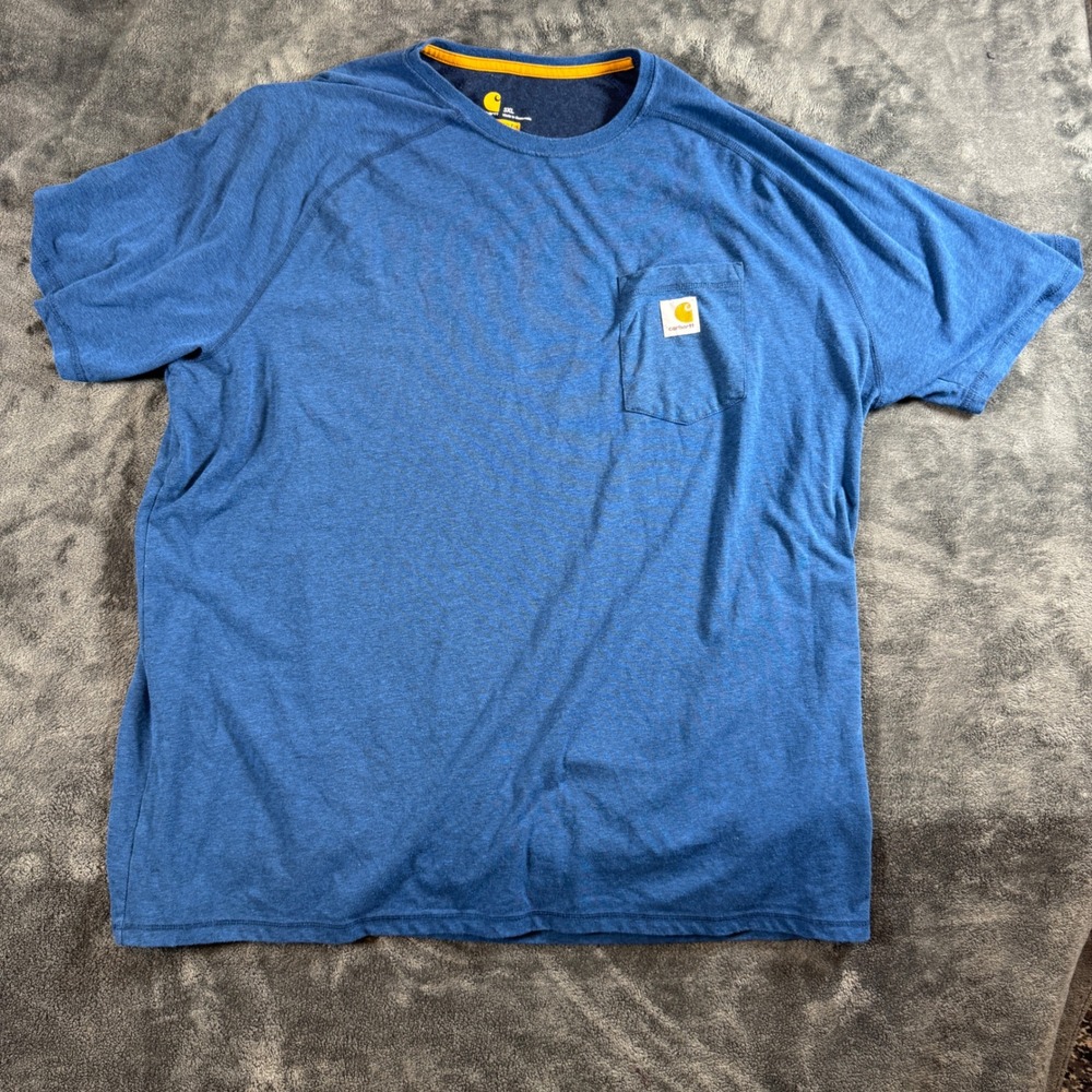 Carhartt Force Relaxed Fit Pocket T-Shirt Mens 3XL Blue Heather Short Sleeve Tee